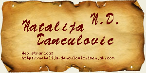 Natalija Dančulović vizit kartica